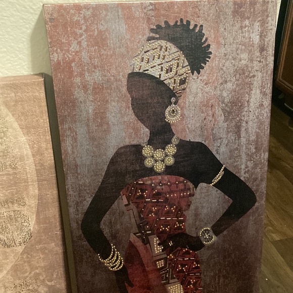 3 African paintings - Picture 4 of 4